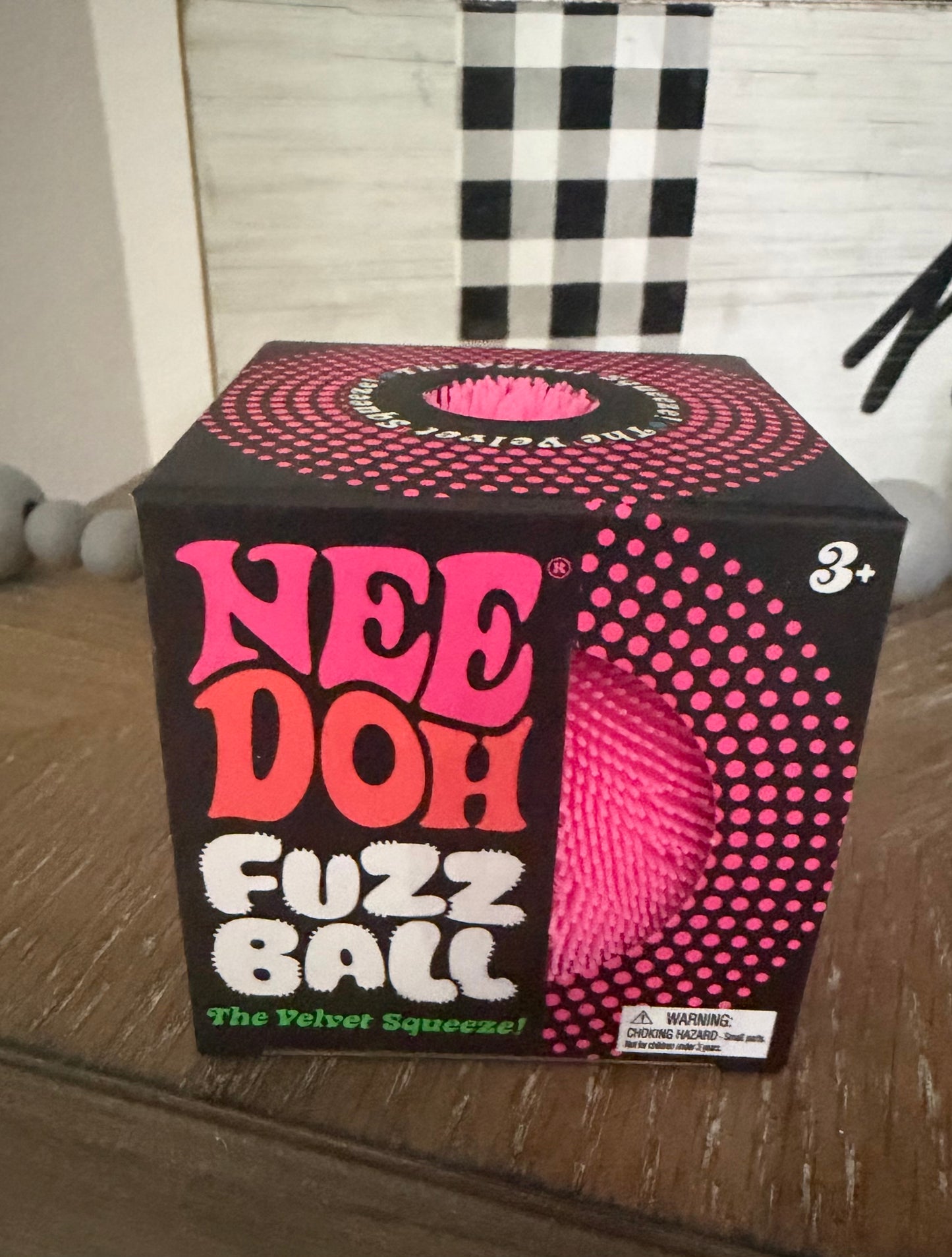 Pink Velvet Squeeze Fuzz Ball