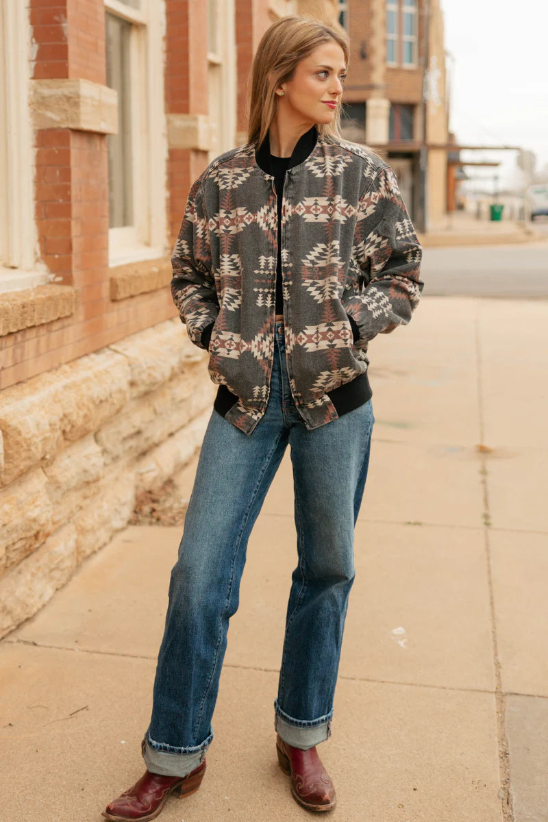 Black and Tan Spirit Bomber Jacket