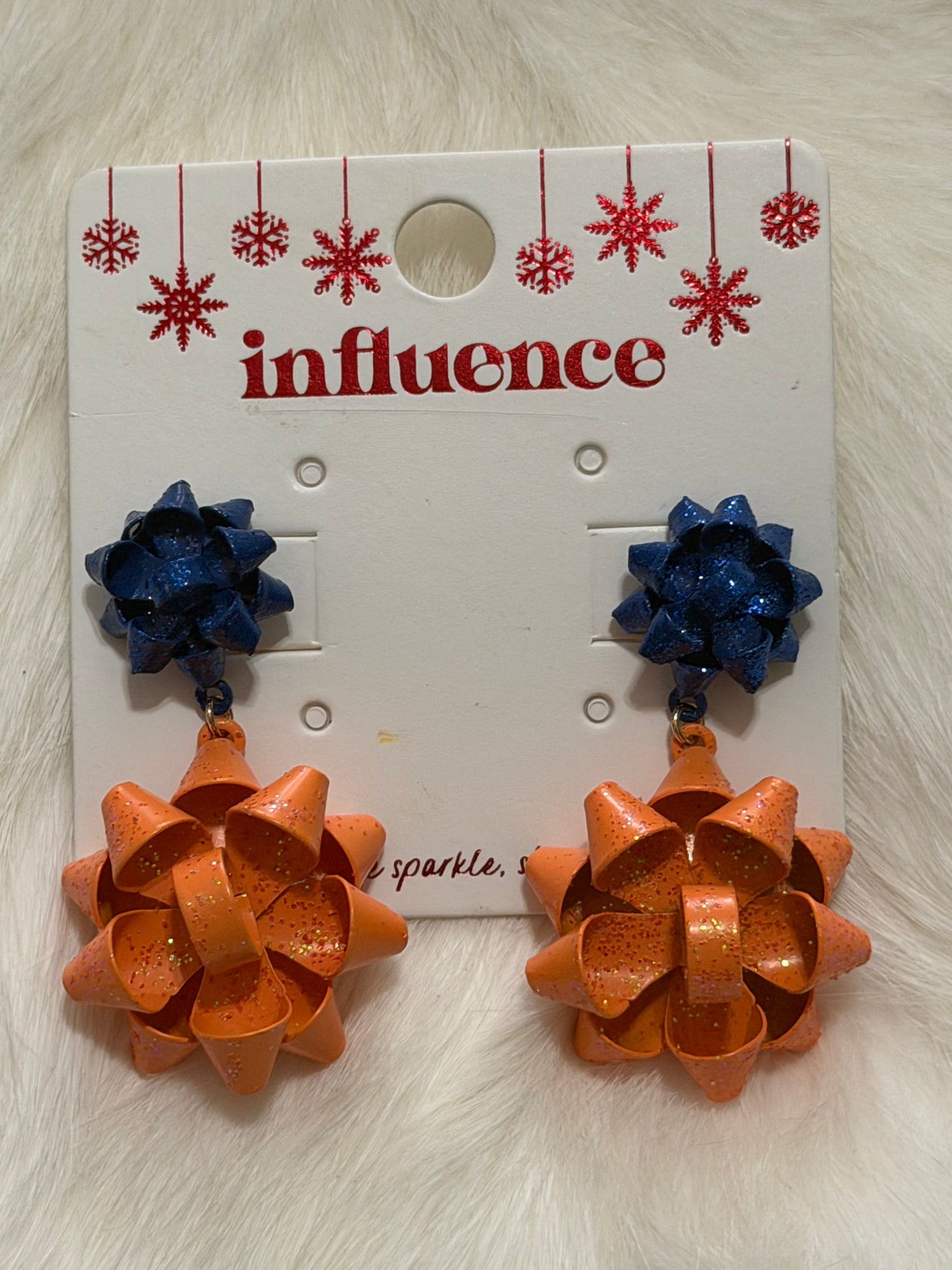 Astros Color Bow Earrings