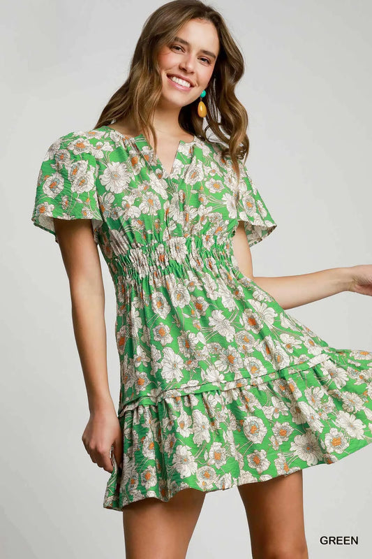Green Umgee floral dress