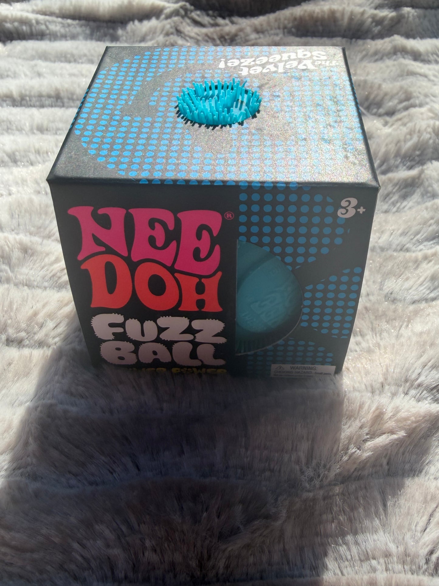 Needoh Blue Fuzz Ball