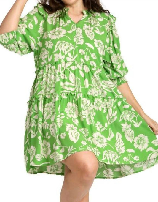 Green Umgee floral Dress