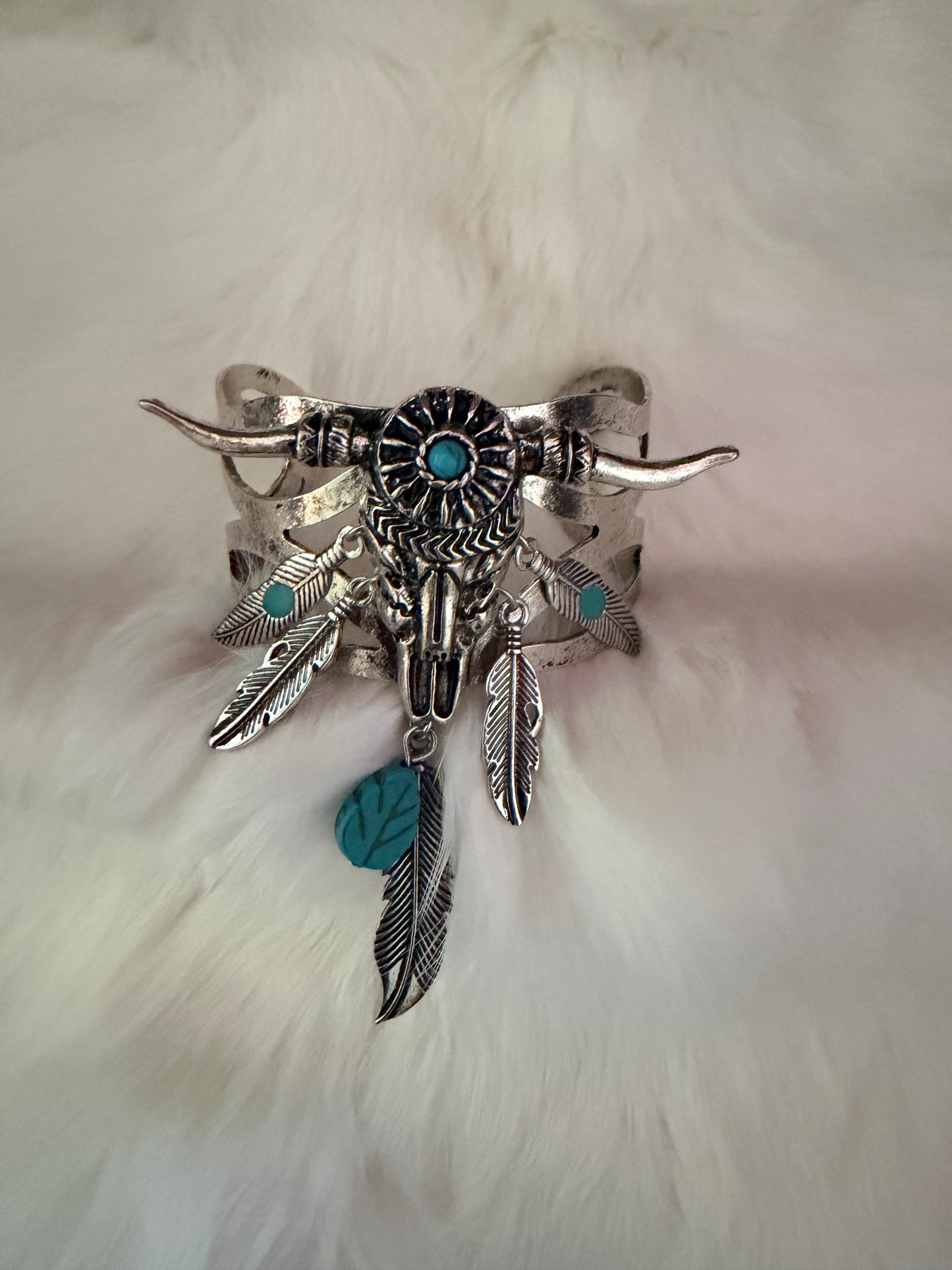 Turquoise Skull Bracelet