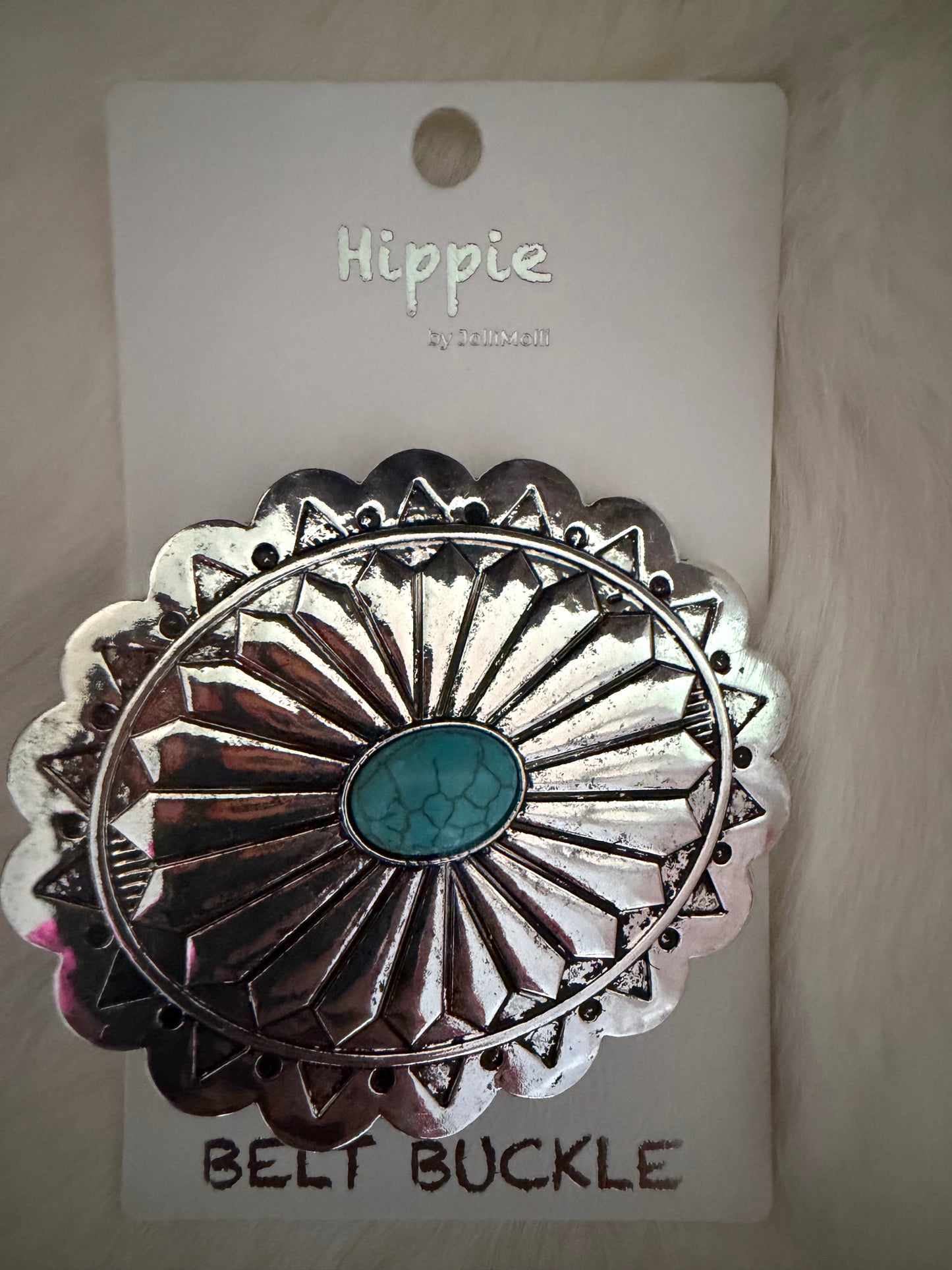 Silver Turquoise Gemstone Buckle