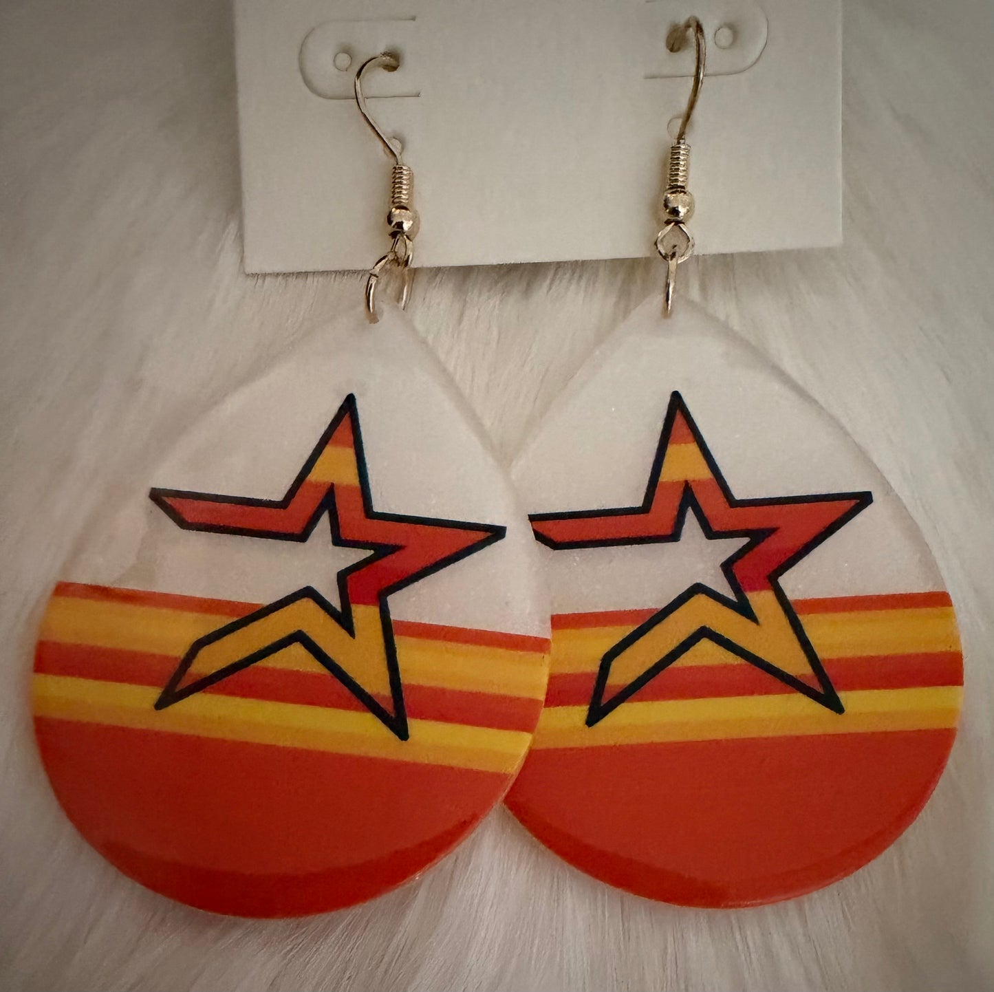 Astros Tear Drop Star Earrings