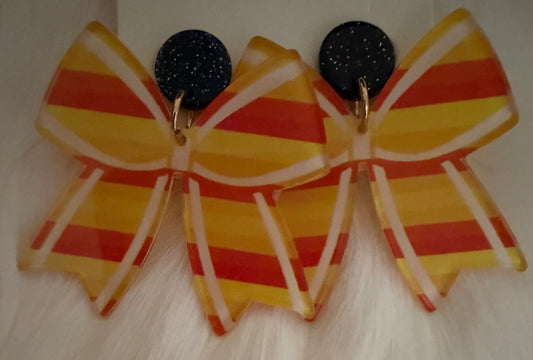 Astros Colored Bow Earrings