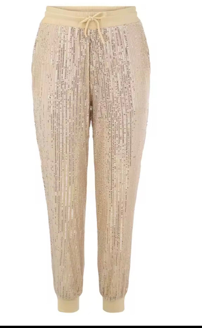Sheer Sequin Gold Pants