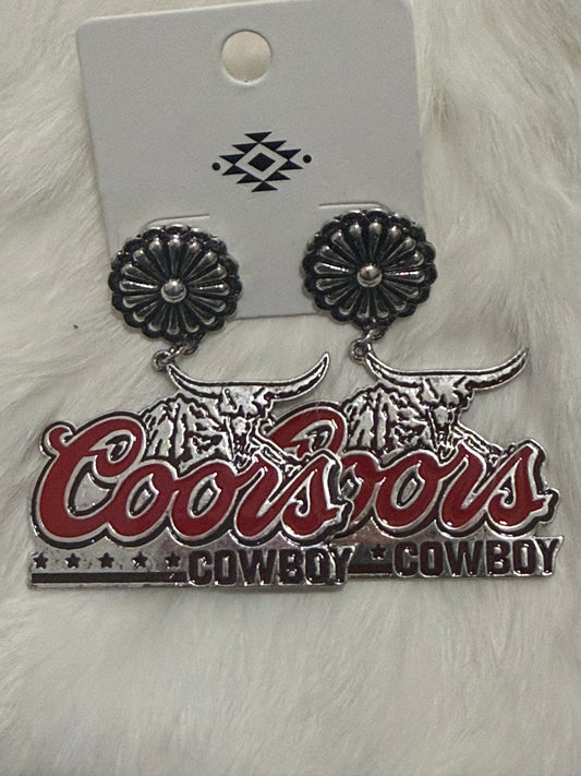 Coors Cowboy Earrings