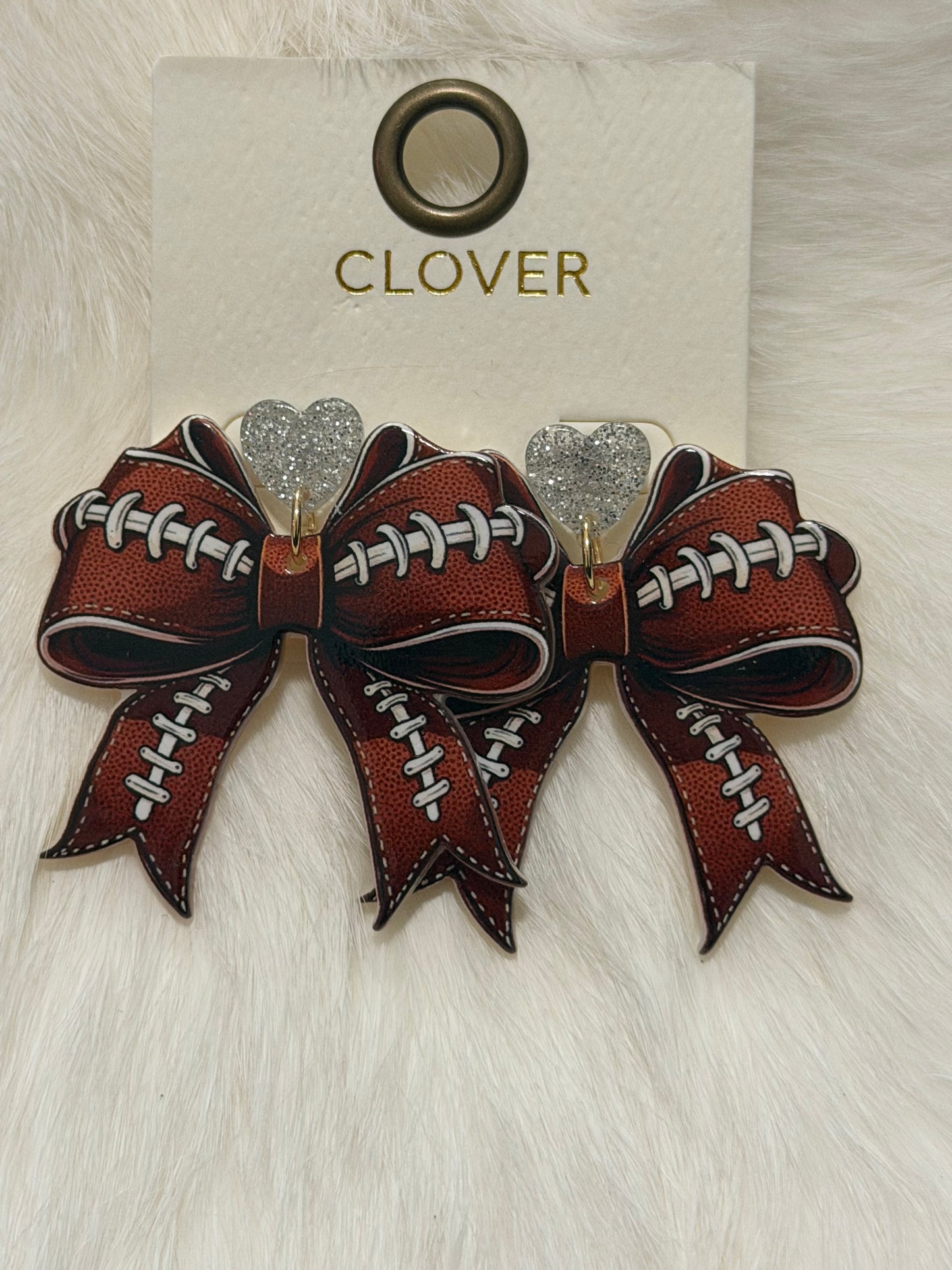 Football Bow Earrings
