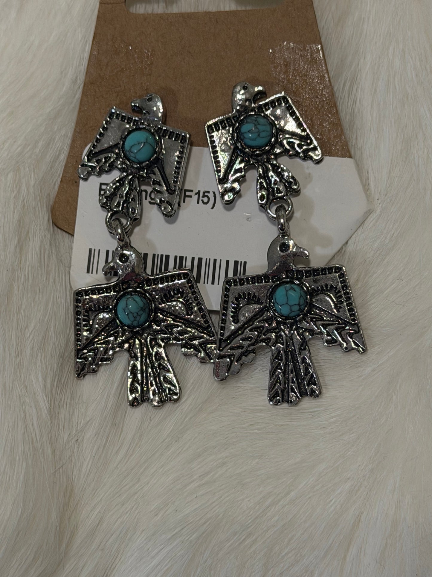 Turquoise Bird Earrings